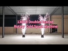 1300W 360 rotazione Moving Dual Double Head Cold Sparkler Spinning Stage Cold Spark Machine