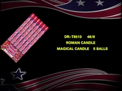Liuyang 5 Ball Magical Candele Romane Fuochi d'artificio AFSL Certificato