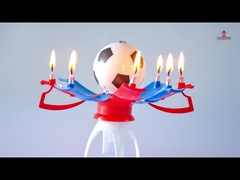 Candele di compleanno musicali di calcio personalizzate Materiale di cera paraffina