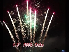 Mandarino fuochi d'artificio cinese 0,8 pollici 200 colpi vendita calda torta di consumo fuochi d'artificio per il matrimonio