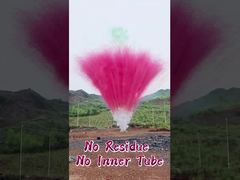 Batteria di fuochi d'artificio da 100 colpi, torta diurna di fuochi d'artificio, senza residui, senza tubo interno, fuochi d'artificio con fumo colorato