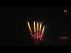 Torta di fuochi d'artificio con display professionale a 1,2 pollici 25 colpi di fuochi d'artificio pirotecnici Liuyang 1.3g Un0335