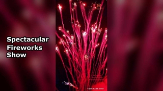 Fuochi d'artificio al mandarino Liuyang Pirotecnica all'ingrosso Lupo rosso urla Fuochi d'artificio a torta da 100 colpi