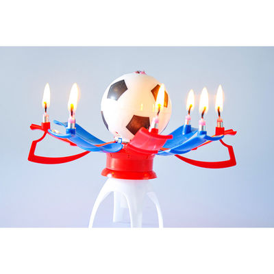 Le candele musicali su misura di compleanno di calcio il materiale della cera paraffinica