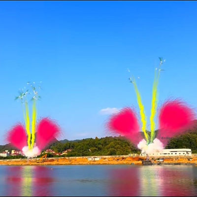 Fabbrica cinese fuochi d'artificio di torta diurno fuochi d'artificio di fumo colorato