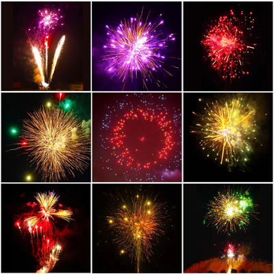 Chinese Factory Wholesale Customized Blue Fireworks Pyrotechnics 100 Shots 1.4G Consumer Howling Wolf Cake Fireworks For Party