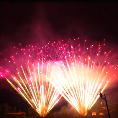 Liuyang Mandarino enorme pirotecnica 0,8 pollici 300 colpi di oro salice viola perline 1,3 g Un0335 professionale grande torta fuochi d'artificio