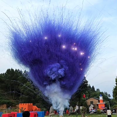 Fabbrica cinese all'ingrosso Color Flares 100 colpi Diurno Fumo Torta fuochi d'artificio Nessun tubo interno Per la fotografia del festival di nozze