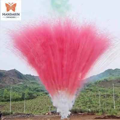 Batteria di fuochi d'artificio Factory 100 colpi Fuochi d'artificio a torta diurna Senza residui Senza tubo interno Fuochi d'artificio a fumo colorato Fuochi d'artificio pirotecnici