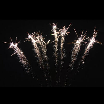 Fuochi d'artificio mandarino Liuyang 1.4G Fuochi d'artificio 1.2'' 7 colpi a ventaglio singolo Fuochi d'artificio a torta per festival cinesi