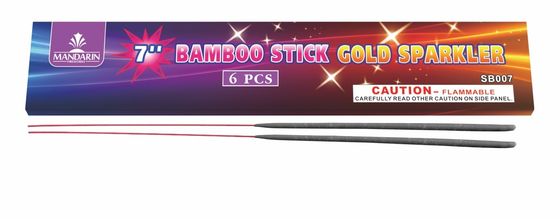 fuochi d'artificio di bambù a 7 pollici delle stelle filante dell'oro del bastone delle stelle filante basse del fumo di 170mm