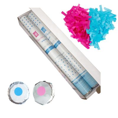 Il genere rivela il cannone blu dei coriandoli della polvere di Holi del ventilatore di colore di rosa del partito